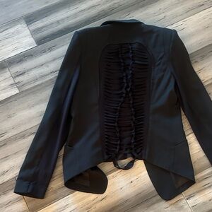 Business in the front party in the back Black Women's Jacket